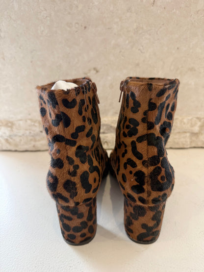 Wittner Leopard Print Pony Hair Ankle Boots - Size 42