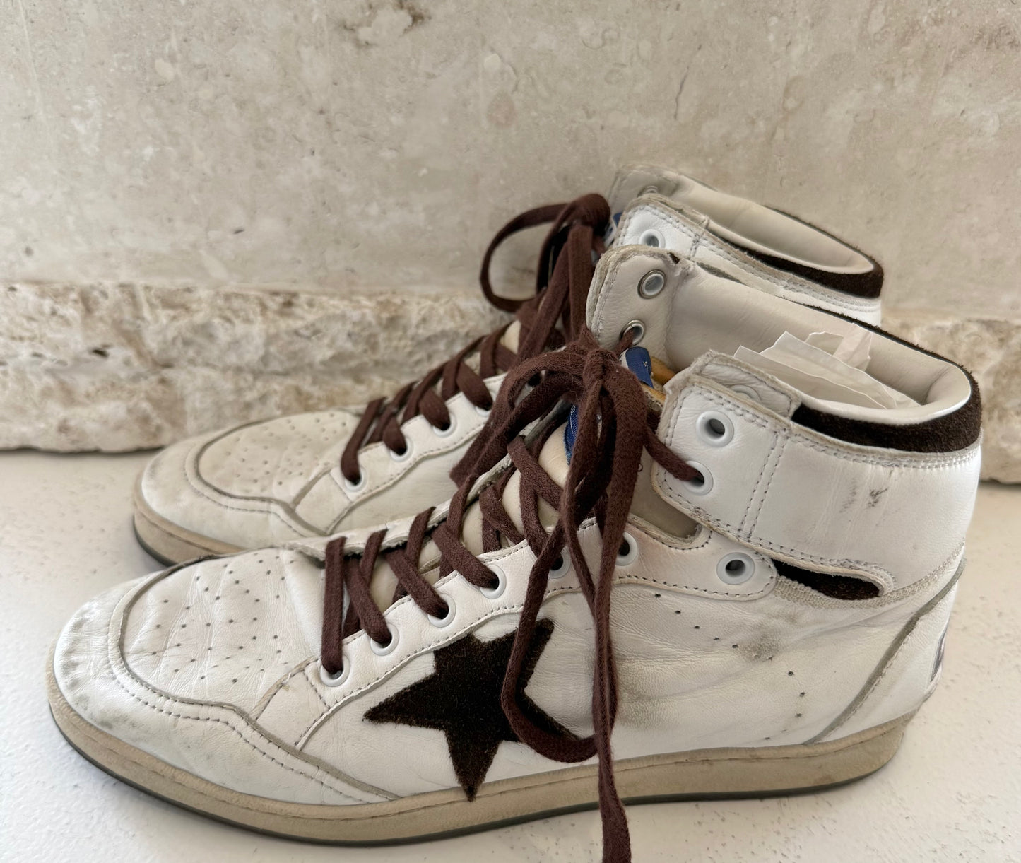 Golden Goose White Sky Star Sneakers - Size 42