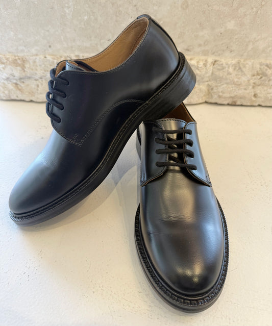 RM Williams Black Lawley Leather Lace Up Loafers BNWT - Size 7 (small fit)