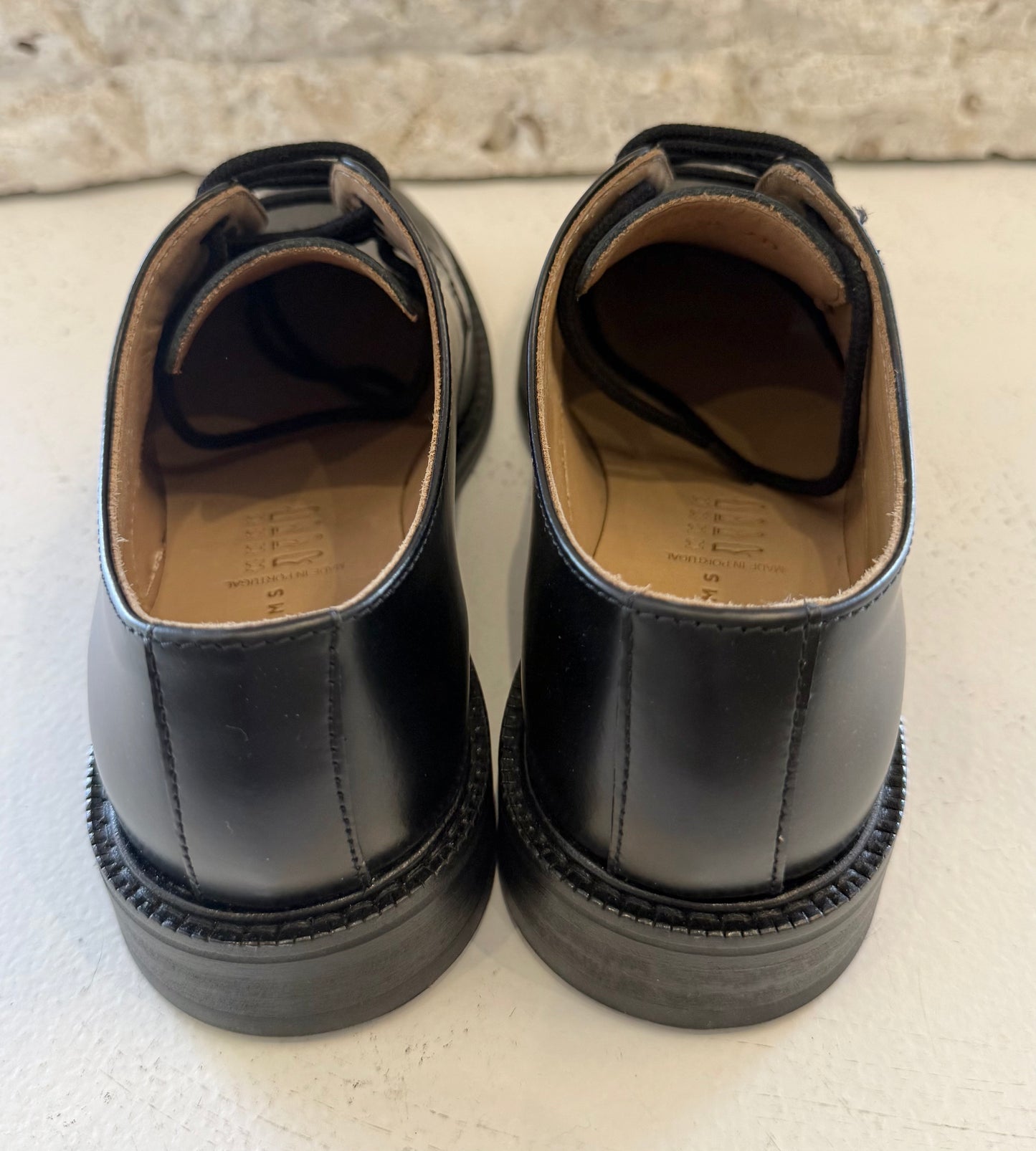RM Williams Black Lawley Leather Lace Up Loafers BNWT - Size 7 (small fit)