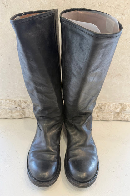 Fiorenti and Baker Black Leather Boots - Size 37