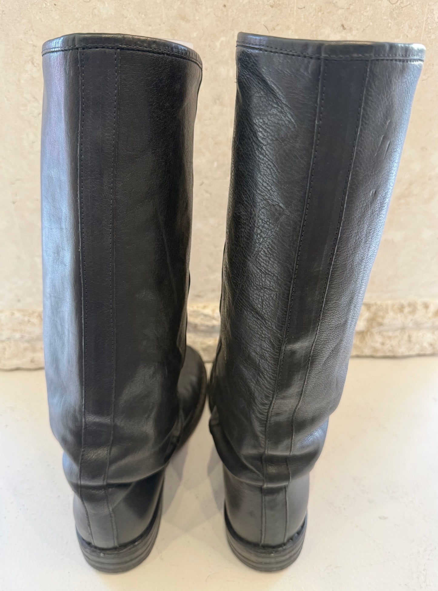 Fiorenti and Baker Black Leather Boots - Size 37