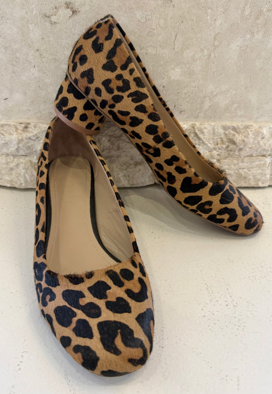Trenery Georgie Animal Print Mid Heel - Size 37
