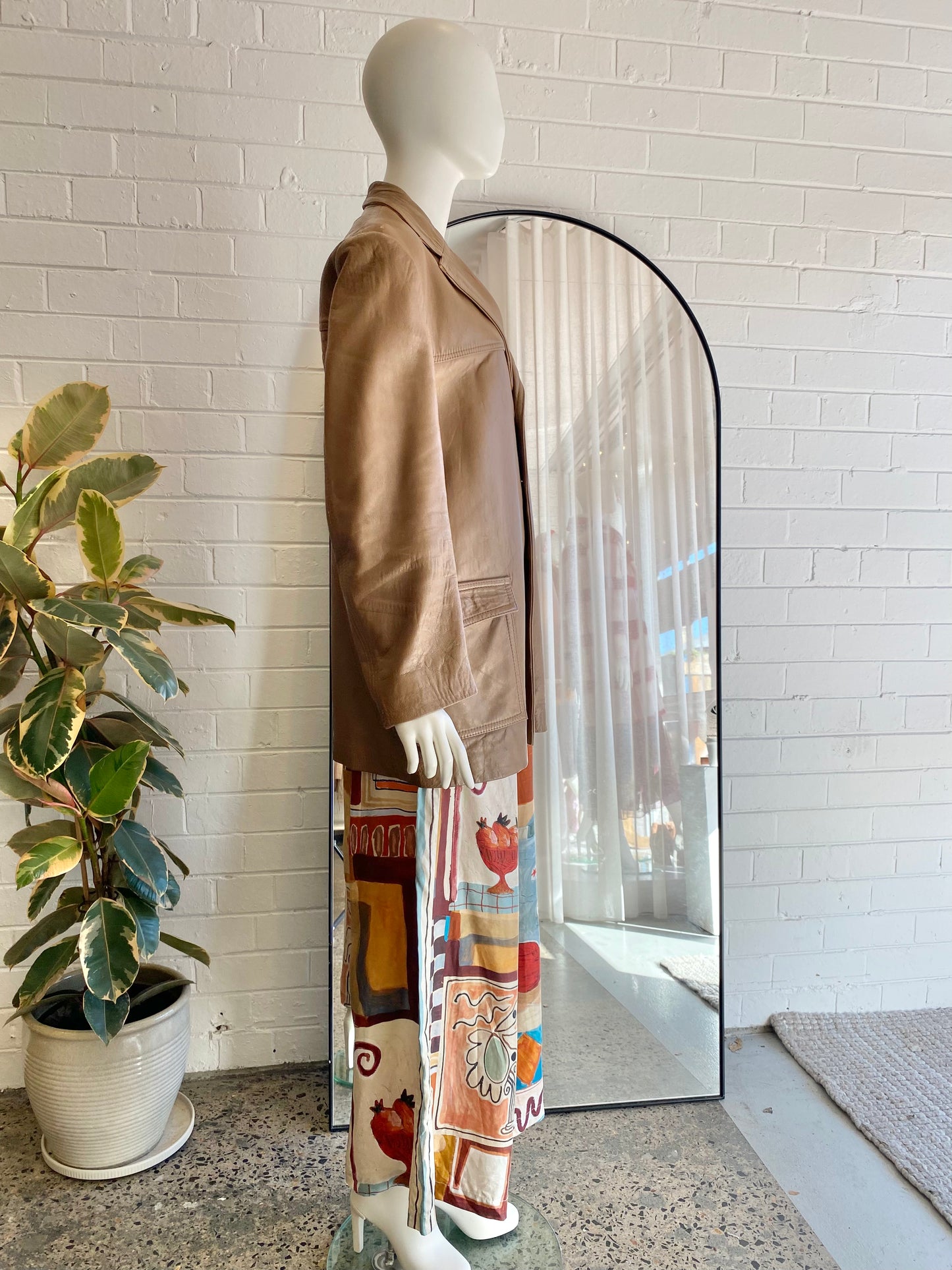 Stephan Dattner Vintage Tan Leather Jacket - Size 10