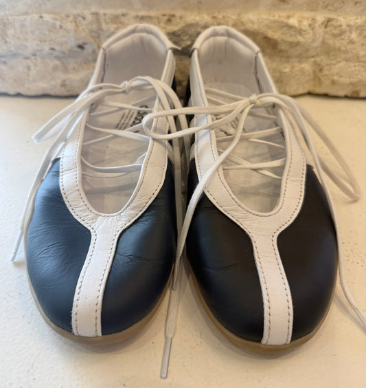 Adidas Black and White Taekwondo Mei Ballet Flats - Size 8