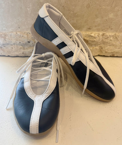 Adidas Black and White Taekwondo Mei Ballet Flats - Size 8