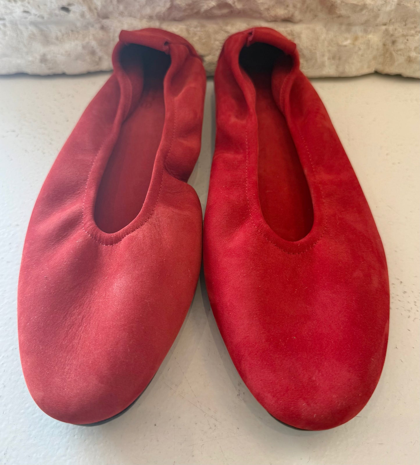 Arche Red Suede Laius Ballet Flats - Size 40