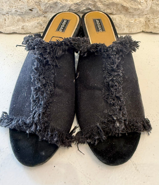 Jaggar Black Denim Mules - Size 38