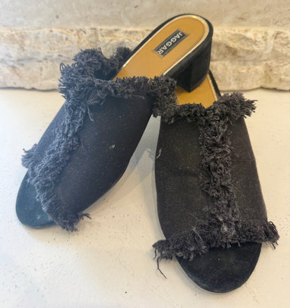 Jaggar Black Denim Mules - Size 38