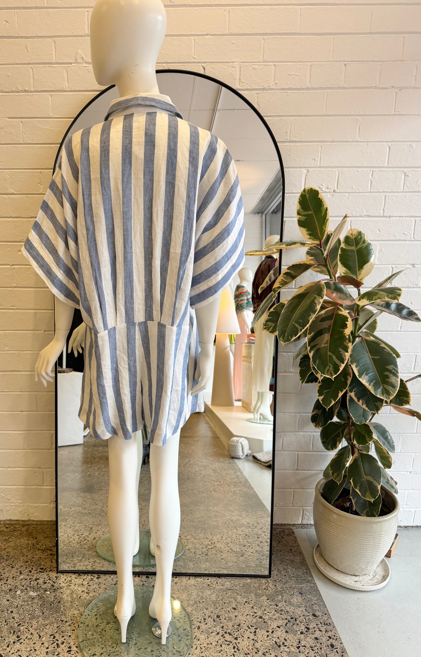 Zoe Kratzmann Blue and White Heed Jumpsuit - Size 2