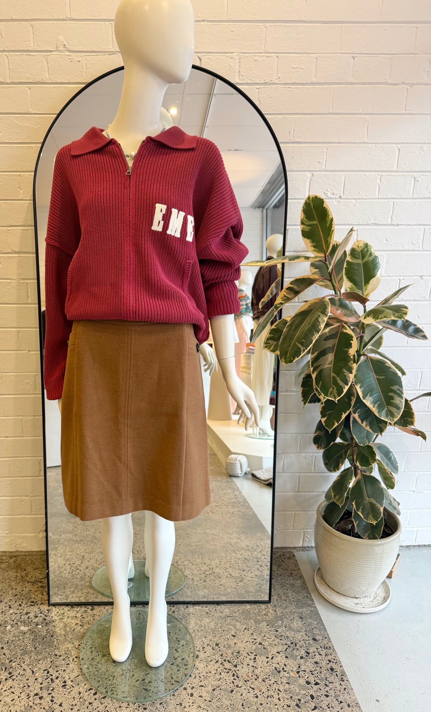 Eme Studios Redwood Oversized Zipper Knit - Size S
