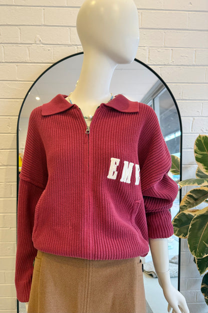 Eme Studios Redwood Oversized Zipper Knit - Size S