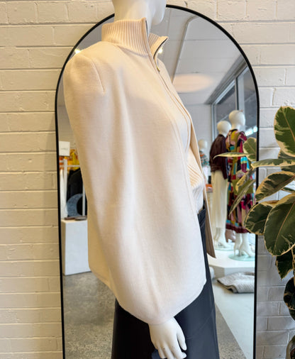 Sass and Bide Ivory Biography Knit Tank and Cape - Size S