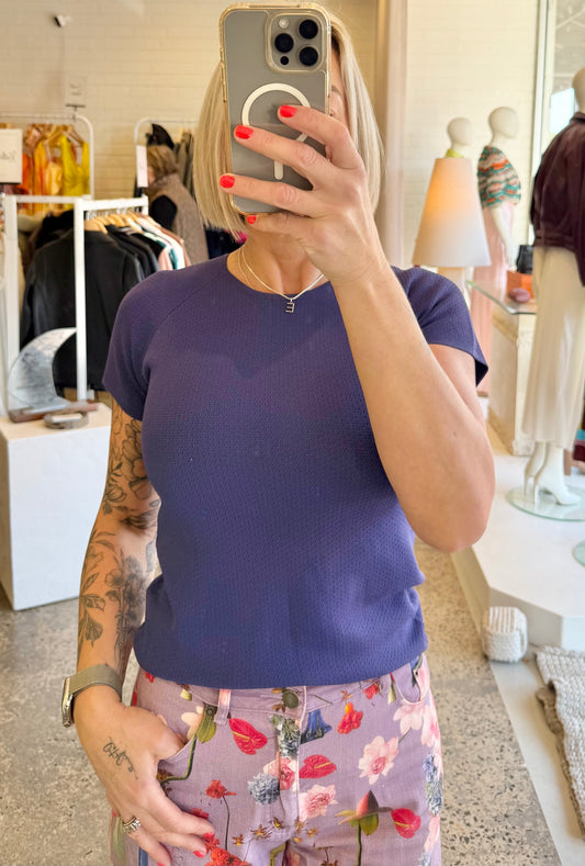 Oroton Purple Top - Size S