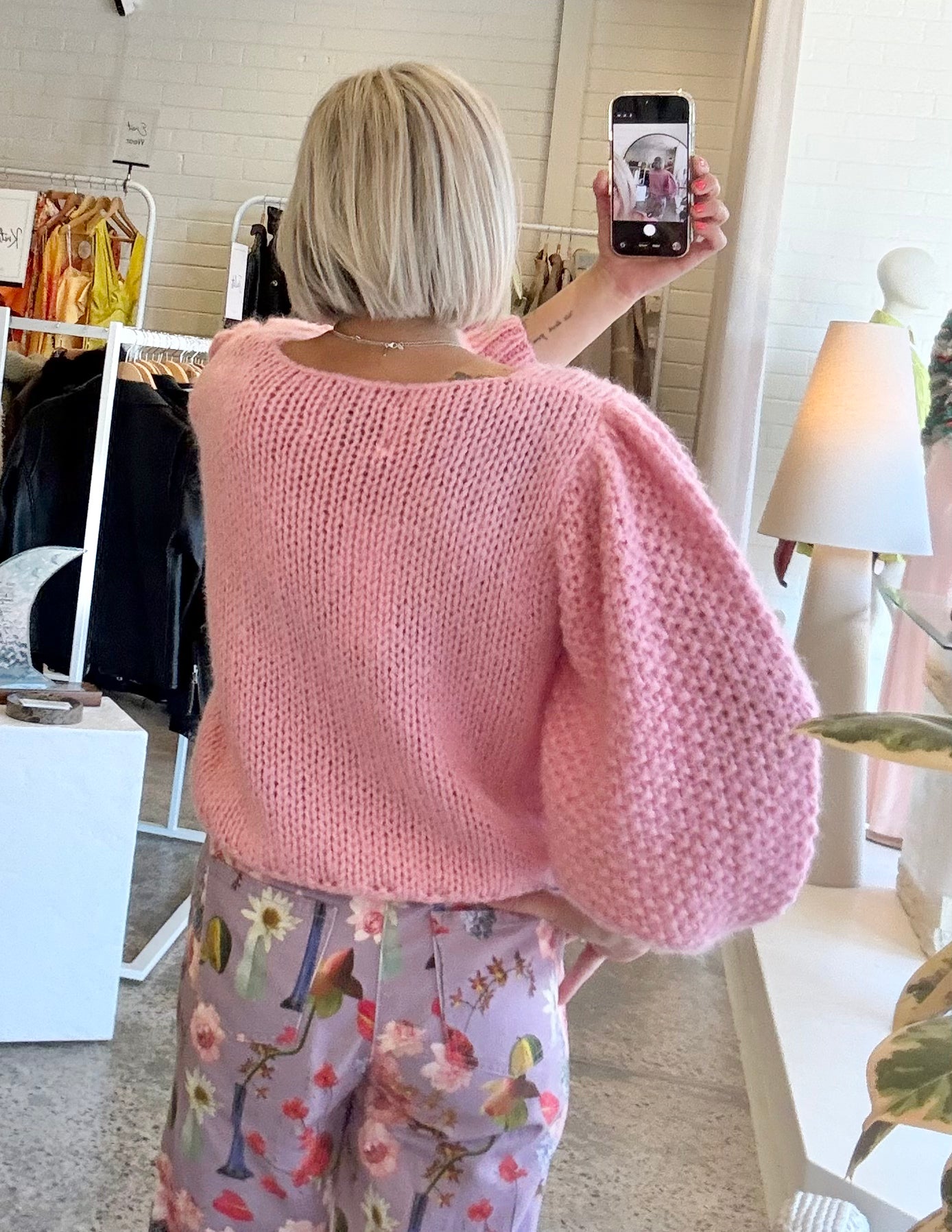 Dawn X Dare 'Faye" Chunky Knit Jumper in Pink - Size Medium (10-12)