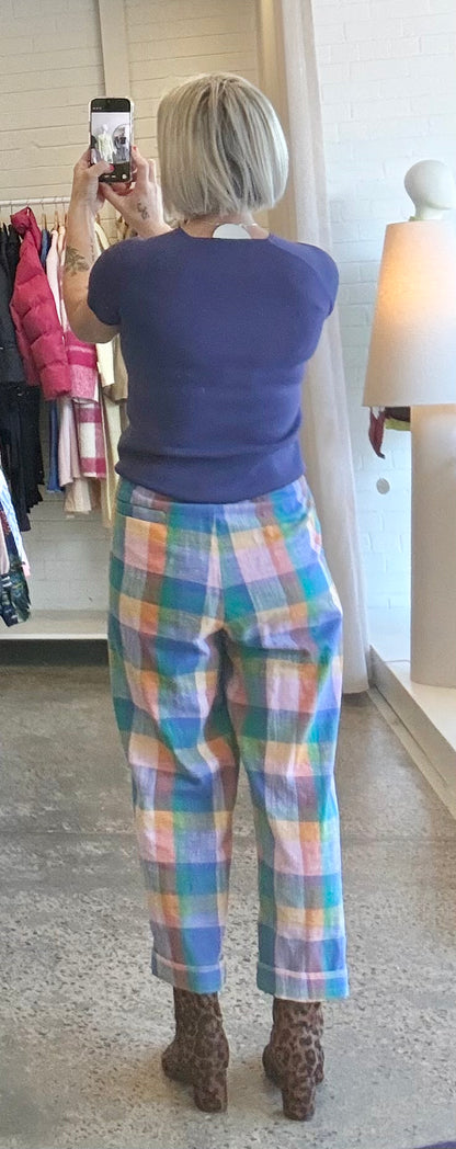 Gorman Multicolour Marley Check Pants - Size 12