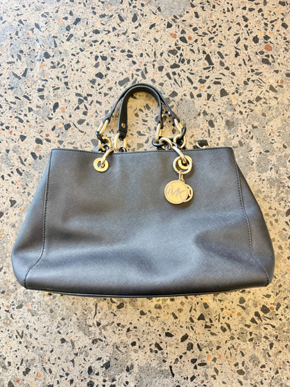 Michael Kors Black Cynthia Saffiano Leather Satchel Bag