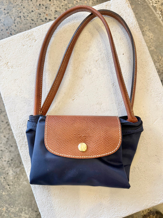 Longchamp Le Pliage Original Large Shoulder Bag in Navy