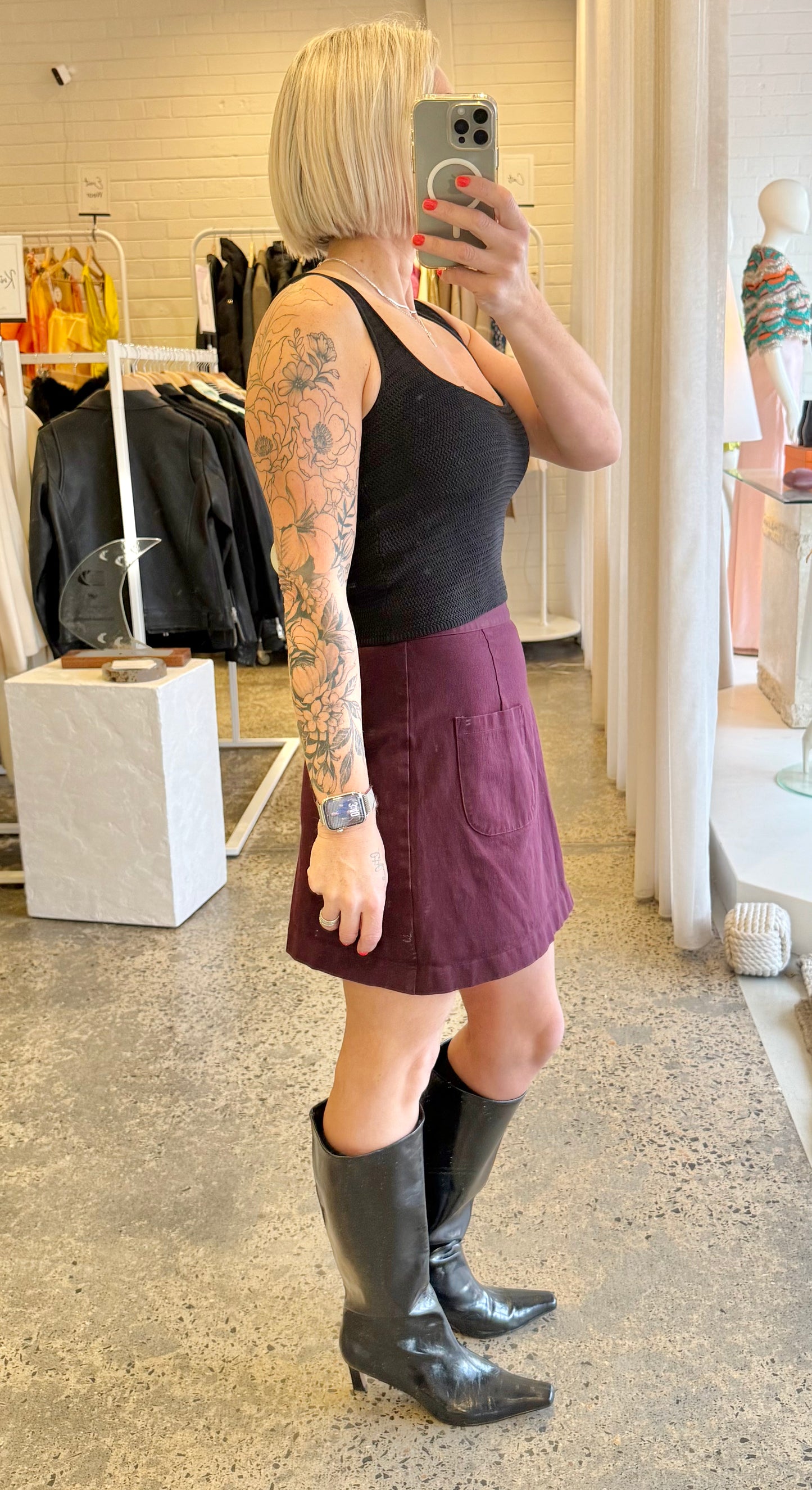 Kuwaii A line Mini Skirt With Pockets - Size 10