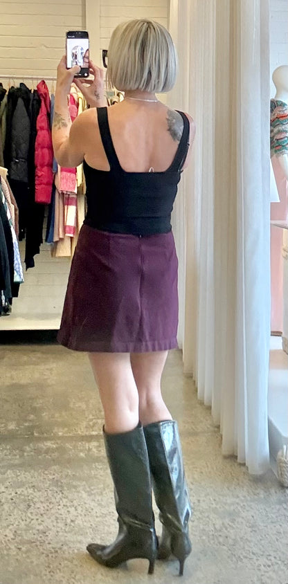 Sheike Black Knit Cropped Singlet - Size XS