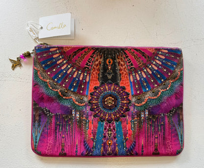Camilla Canvas Clutch in Midnight Madness