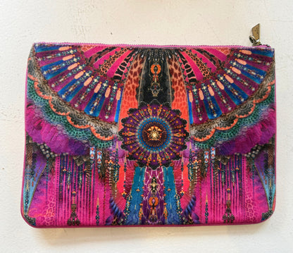 Camilla Canvas Clutch in Midnight Madness