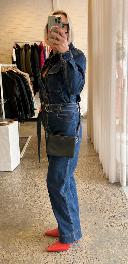 Dylan Kain Black Leather Crossbody Bag
