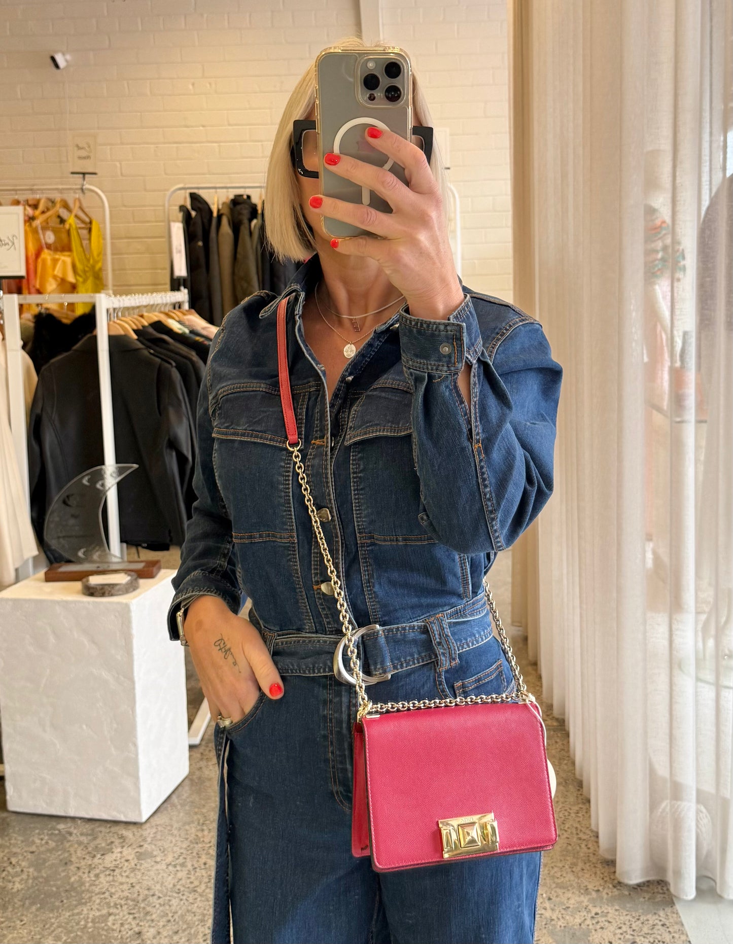 Furla Red Mimi Crossbody Bag
