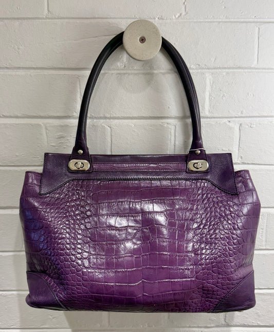 Hobbs London Purple Leather Handbag