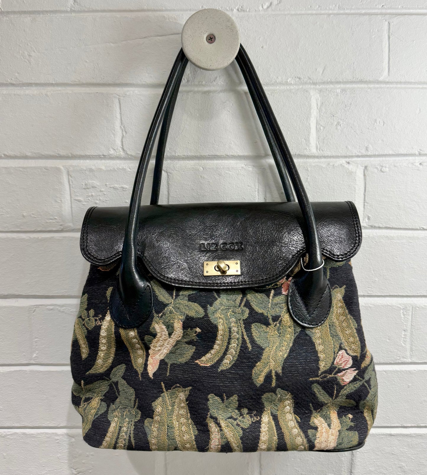Liz Cox Black Carpet Bag