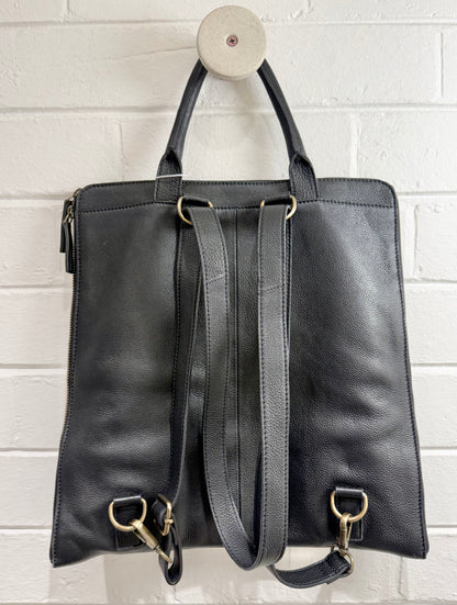 Elk Black Leather Backpack