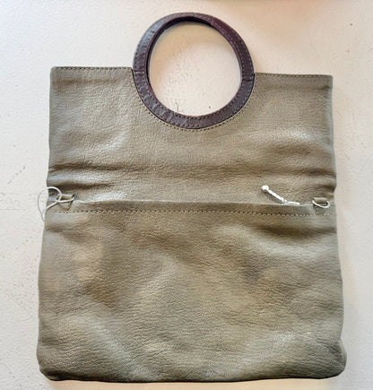 Pessoa Bossa Nova Green Leather Clutch