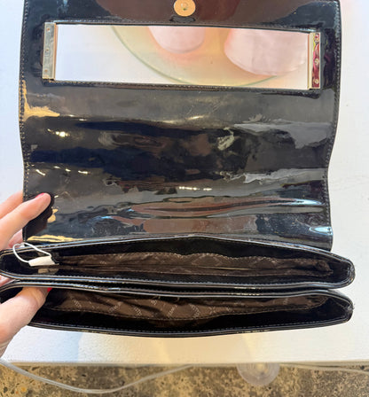 Nine West Black Leather Clutch