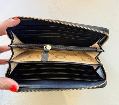 Oroton Black Metropolis Leather Wallet