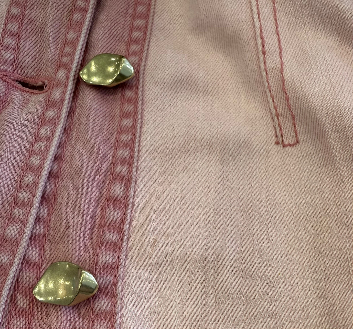 AJE 'Shades of Pink' Denim Mini Dress - Size 10