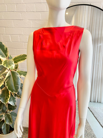 Saloni 'Scarlett Silk Jen' Midi Dress - Size 8