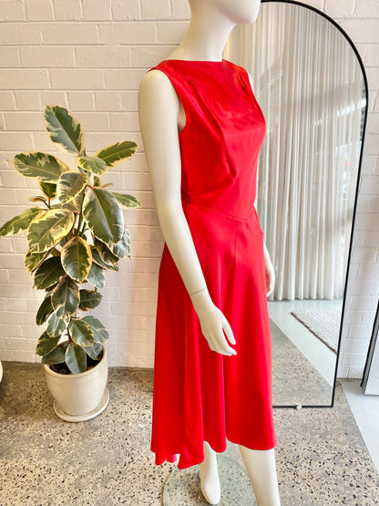 Saloni 'Scarlett Silk Jen' Midi Dress - Size 8