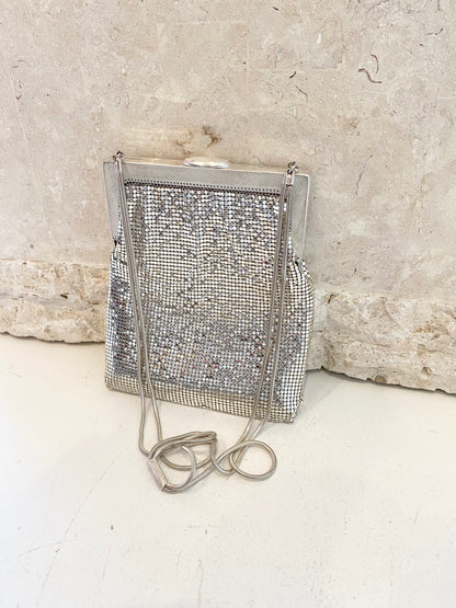 Vintage Oroton Silver Glomesh Clutch Bag