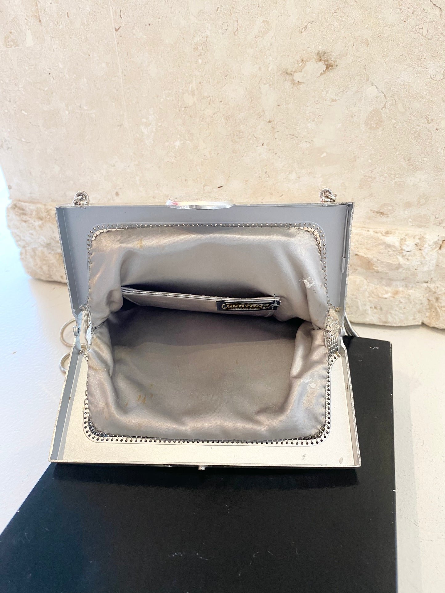 Vintage Oroton Silver Glomesh Clutch Bag