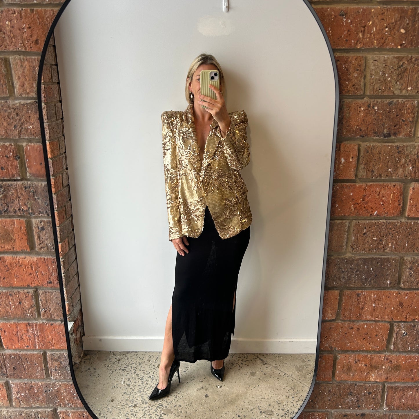 Torrance Shine Bright Jacket in Gold - Size 10