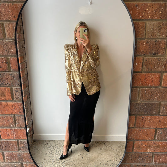 Torrance Shine Bright Jacket in Gold - Size 10