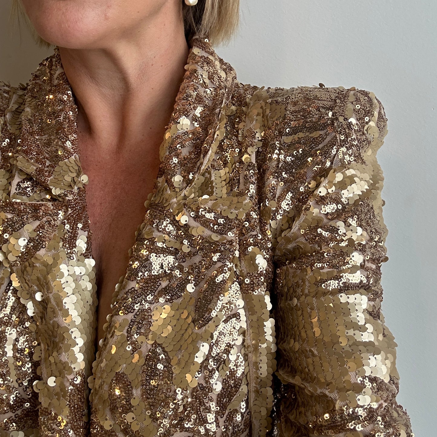 Torrance Shine Bright Jacket in Gold - Size 10