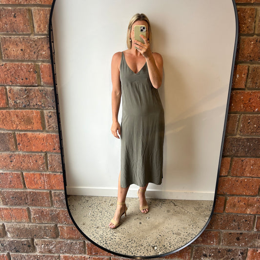 Elka Collective Midi Silk Slip Dress - Size 10