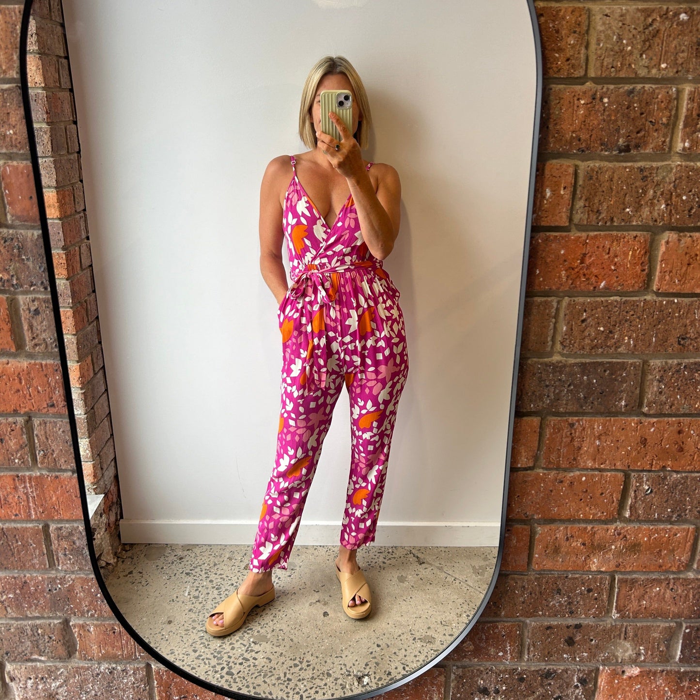 Mister Zimi Rosada Print Jumpsuit - Size 10