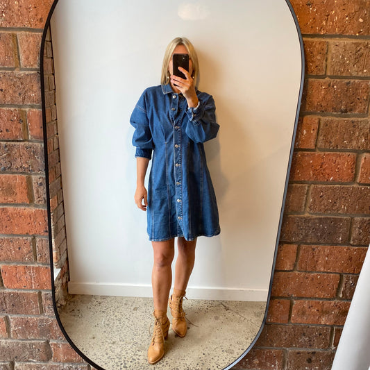 Country Road Denim Dress - Size 16