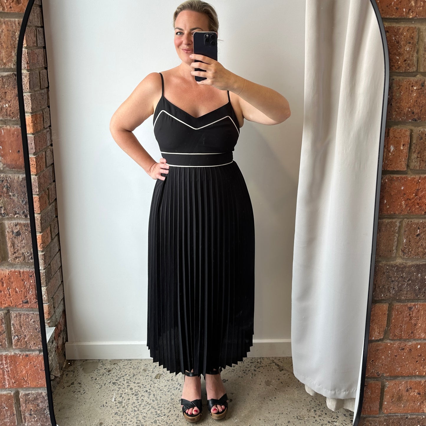 Cooper St Zuri Pleated Midi Dress - Size 14