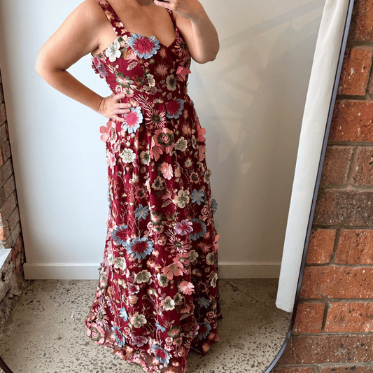 Romance by Honey and Beau Wild Flower Maxi Dress - Size 16