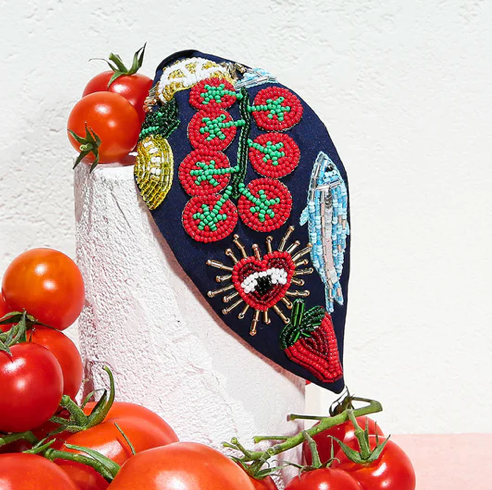 Kingston Navy Pomodoro Beaded Headband