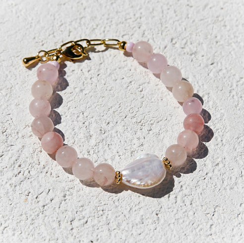 Kingston Rose Quartz Pearl Bracelet