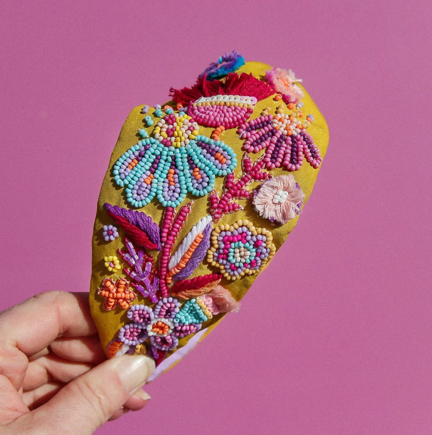 Kingston Mustard Blossom Beaded Headband